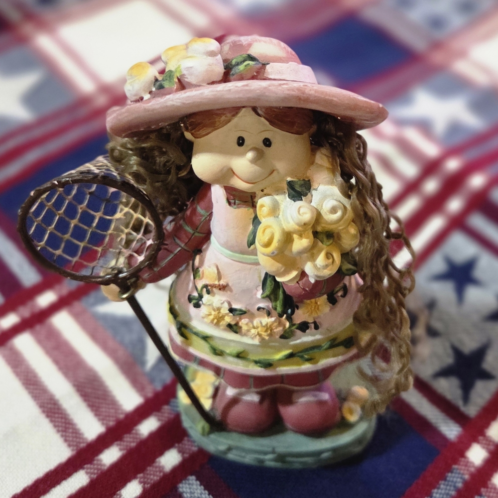 Vintage Artist Montefiori Charming Girll Sculpture